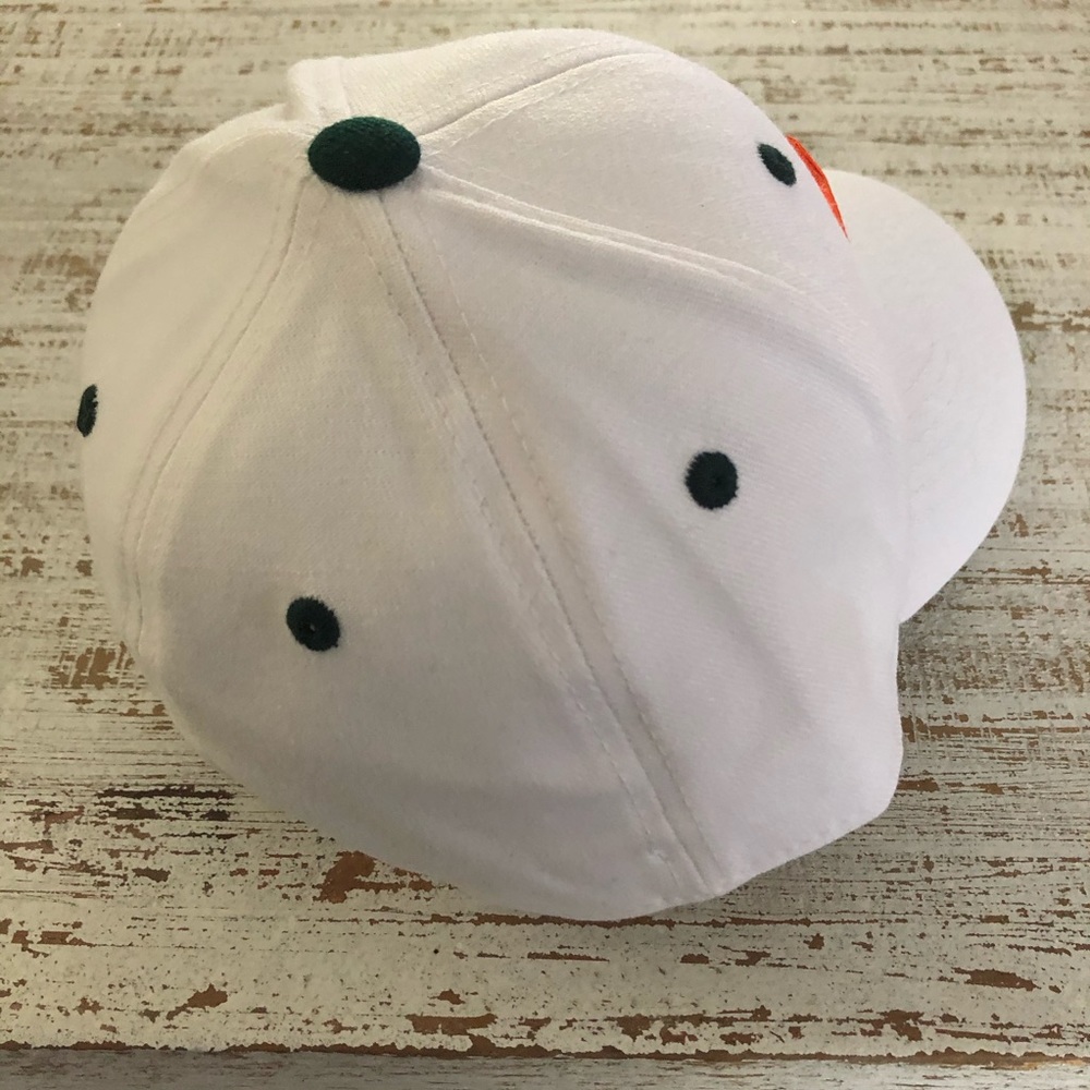 Fitted White Miami Hurricanes Hat - Picture 2 of 5